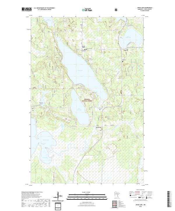 US Topo 7.5-minute map for Jessie Lake MN