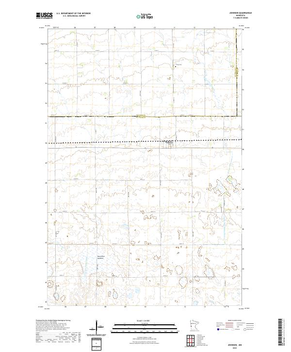US Topo 7.5-minute map for Johnson MN