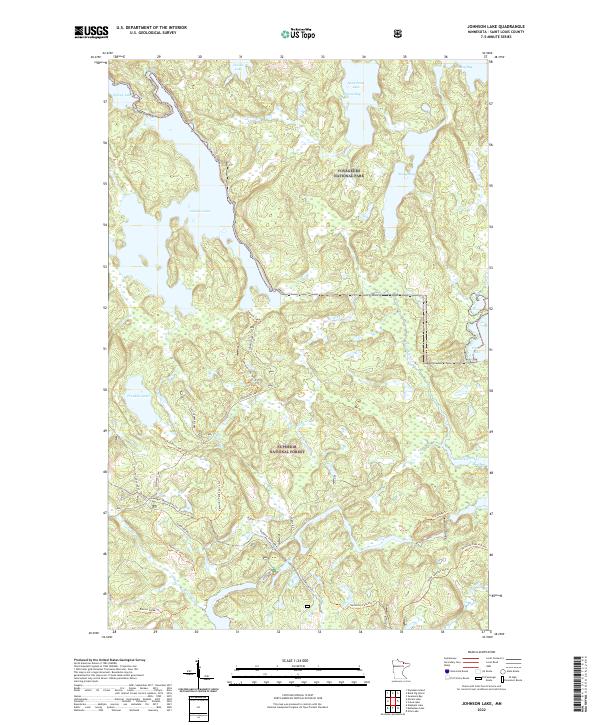 US Topo 7.5-minute map for Johnson Lake MN