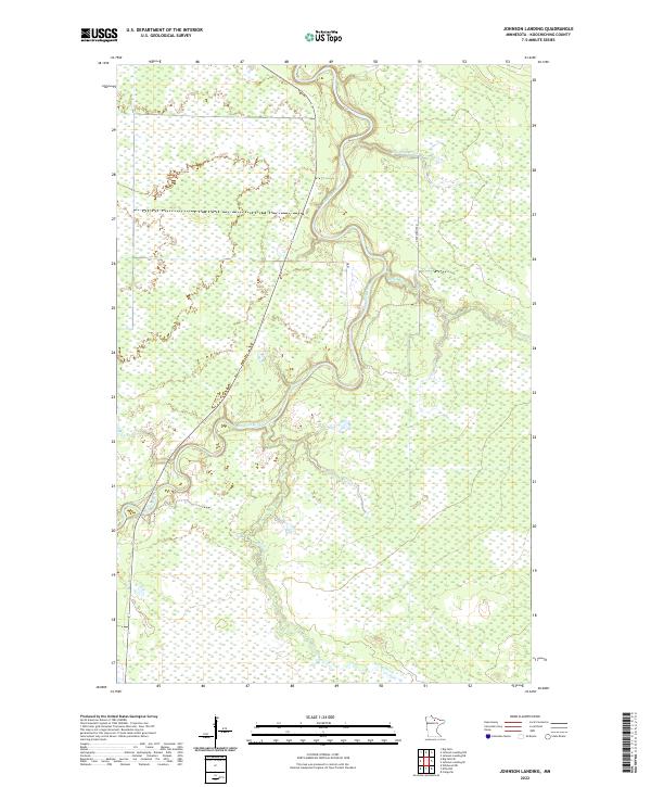 US Topo 7.5-minute map for Johnson Landing MN