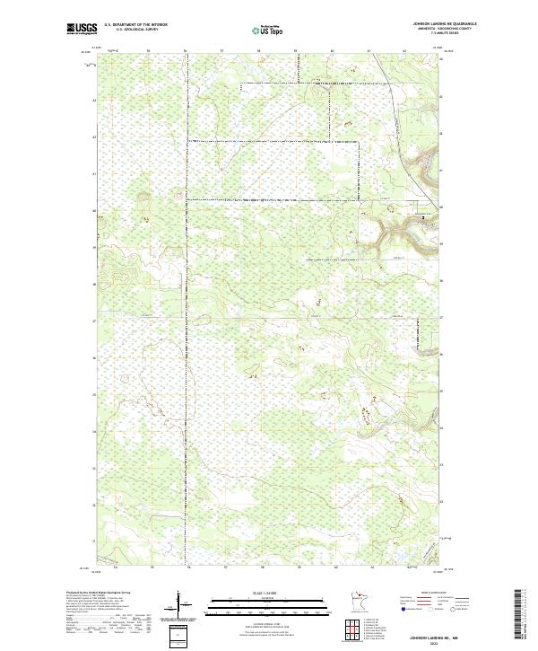 US Topo 7.5-minute map for Johnson Landing NE MN
