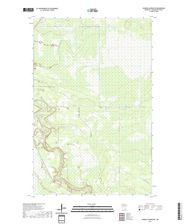 US Topo 7.5-minute map for Johnson Landing NW MN
