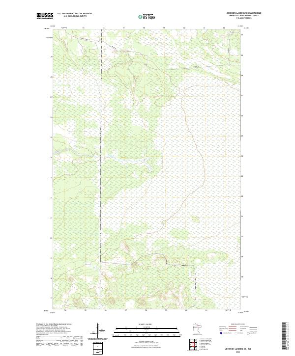 US Topo 7.5-minute map for Johnson Landing SE MN