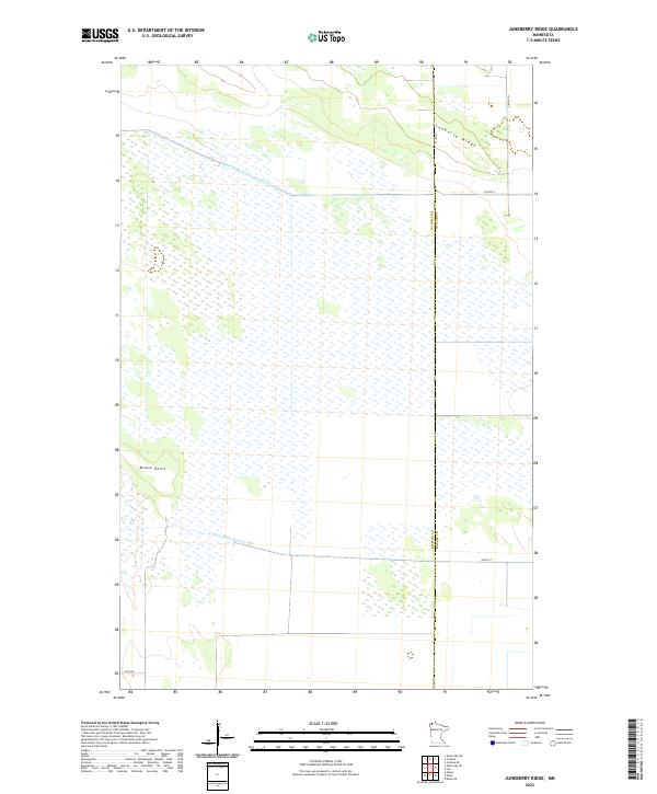 US Topo 7.5-minute map for Juneberry Ridge MN