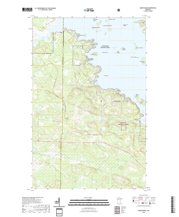 US Topo 7.5-minute map for Kabetogama MN