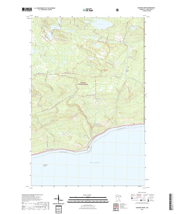 US Topo 7.5-minute map for Kadunce River MN