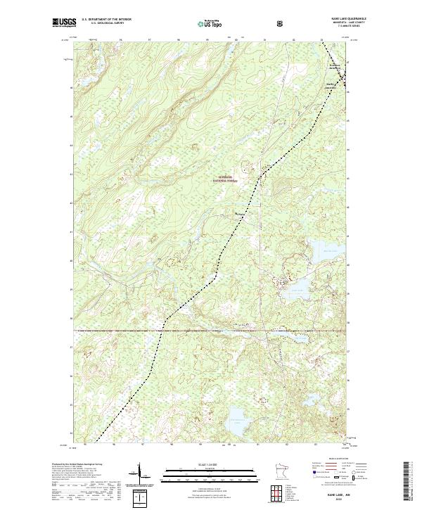 US Topo 7.5-minute map for Kane Lake MN