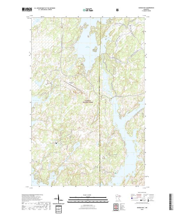 US Topo 7.5-minute map for Kangas Bay MN
