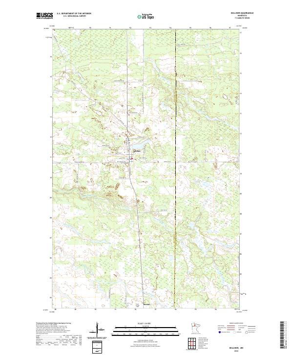 US Topo 7.5-minute map for Kelliher MN