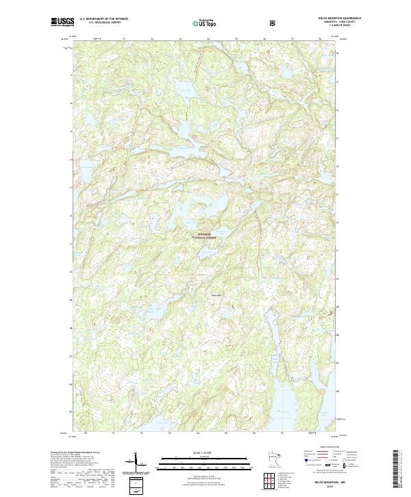US Topo 7.5-minute map for Kelso Mountain MN