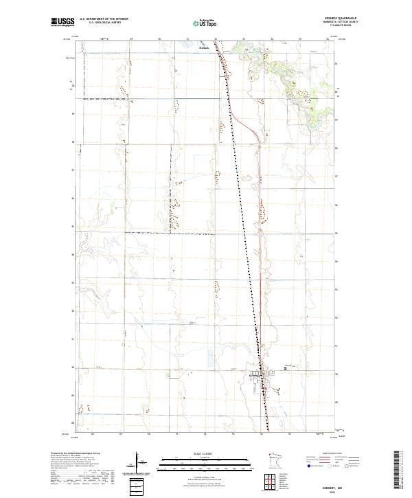 US Topo 7.5-minute map for Kennedy MN