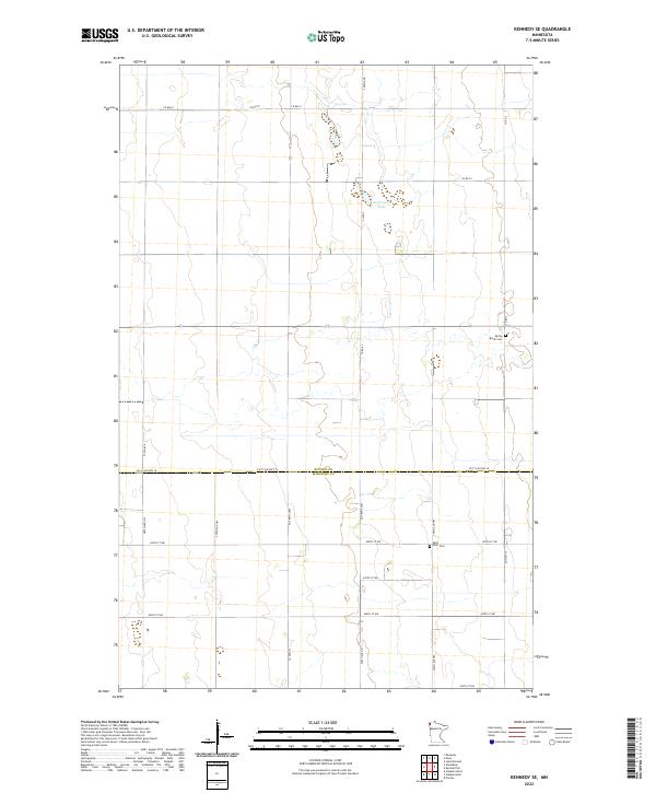 US Topo 7.5-minute map for Kennedy SE MN