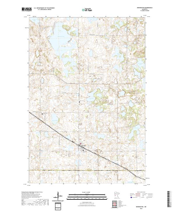US Topo 7.5-minute map for Kensington MN