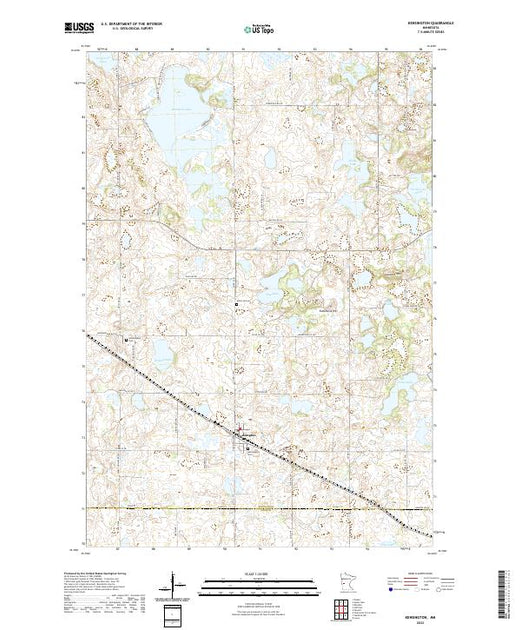US Topo 7.5-minute map for Kensington MN – American Map Store