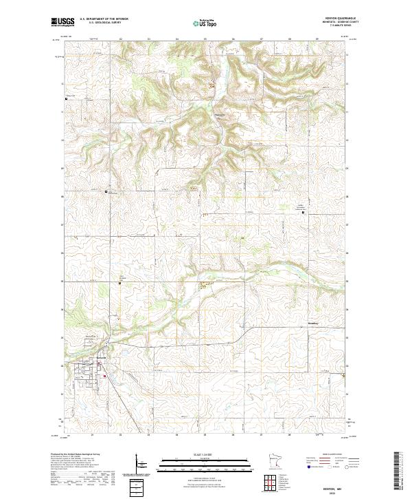 US Topo 7.5-minute map for Kenyon MN