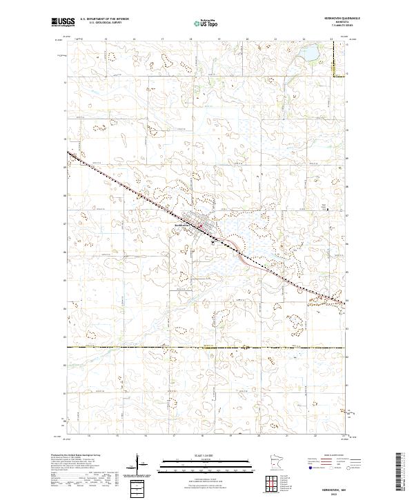 US Topo 7.5-minute map for Kerkhoven MN