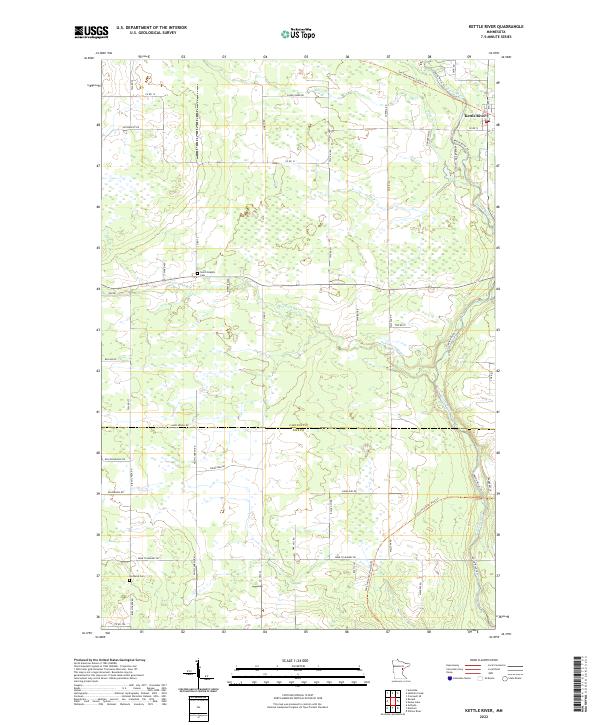 US Topo 7.5-minute map for Kettle River MN