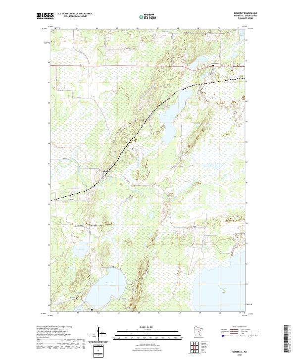 US Topo 7.5-minute map for Kimberly MN