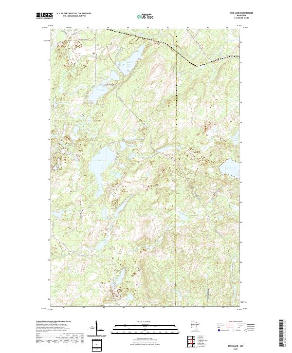 US Topo 7.5-minute map for King Lake MN