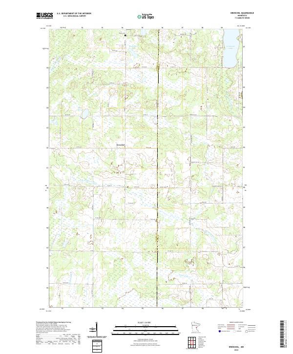 US Topo 7.5-minute map for Kroschel MN