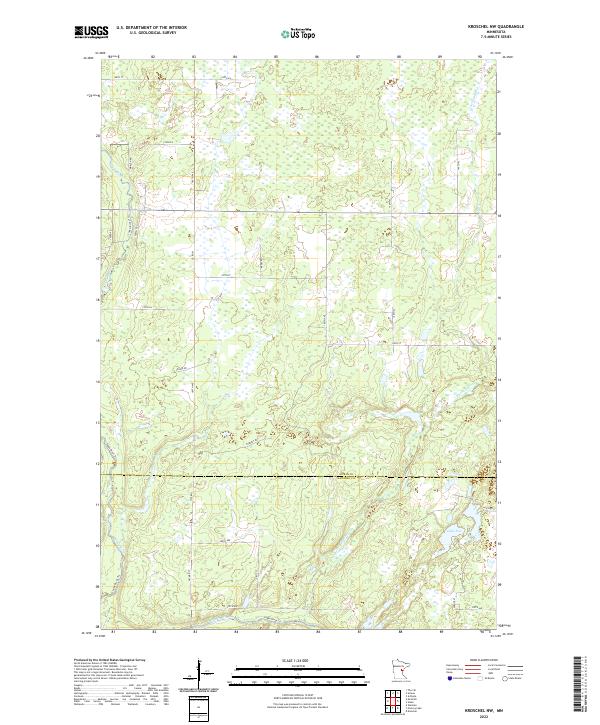 US Topo 7.5-minute map for Kroschel NW MN