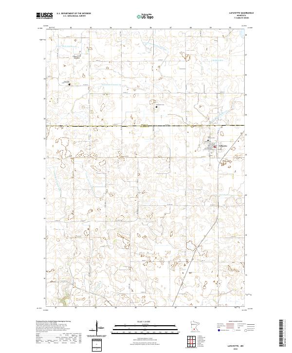 US Topo 7.5-minute map for Lafayette MN