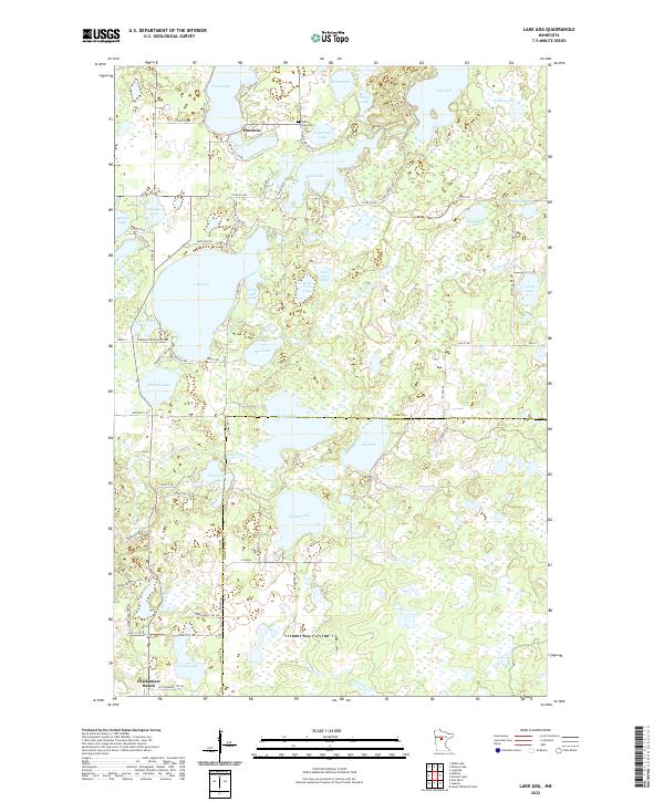 US Topo 7.5-minute map for Lake Ada MN