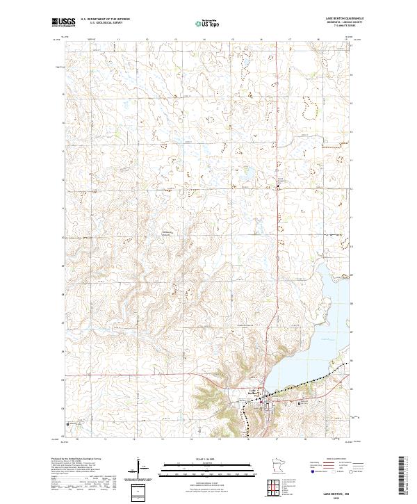US Topo 7.5-minute map for Lake Benton MN