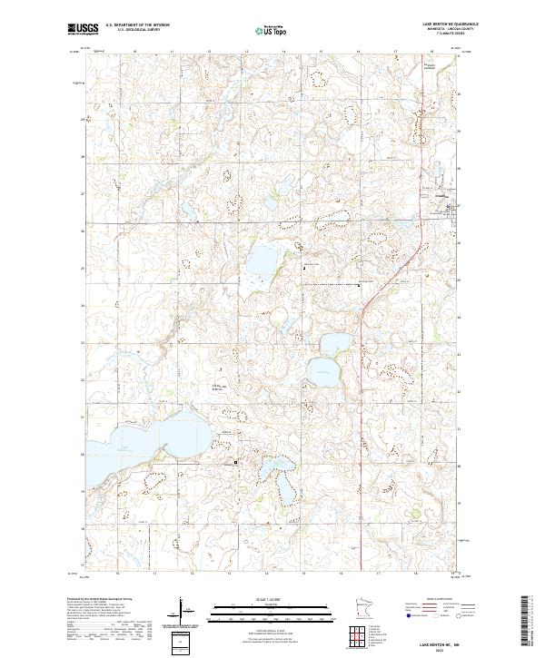 US Topo 7.5-minute map for Lake Benton NE MN