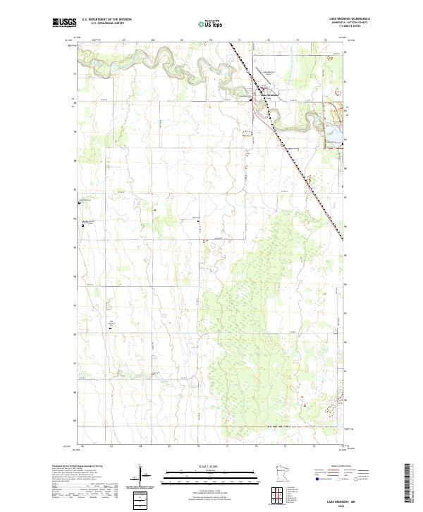 US Topo 7.5-minute map for Lake Bronson MN