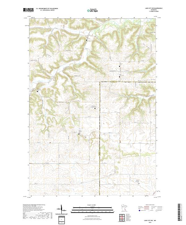 US Topo 7.5-minute map for Lake City NW MN