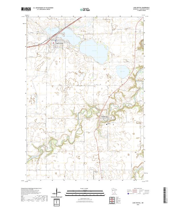 US Topo 7.5-minute map for Lake Crystal MN