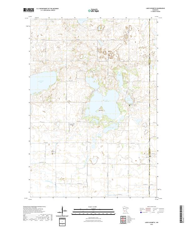 US Topo 7.5-minute map for Lake Elizabeth MN