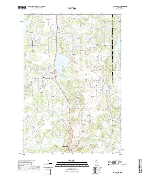 US Topo 7.5-minute map for Lake Fremont MN