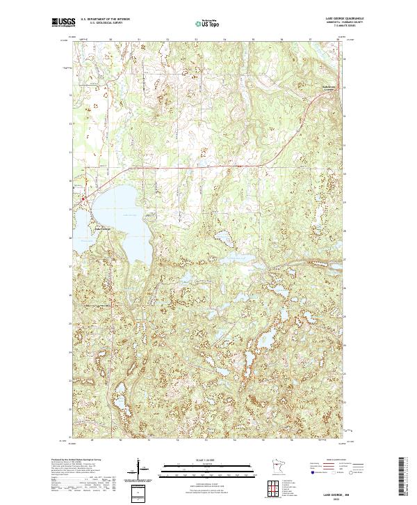 US Topo 7.5-minute map for Lake George MN