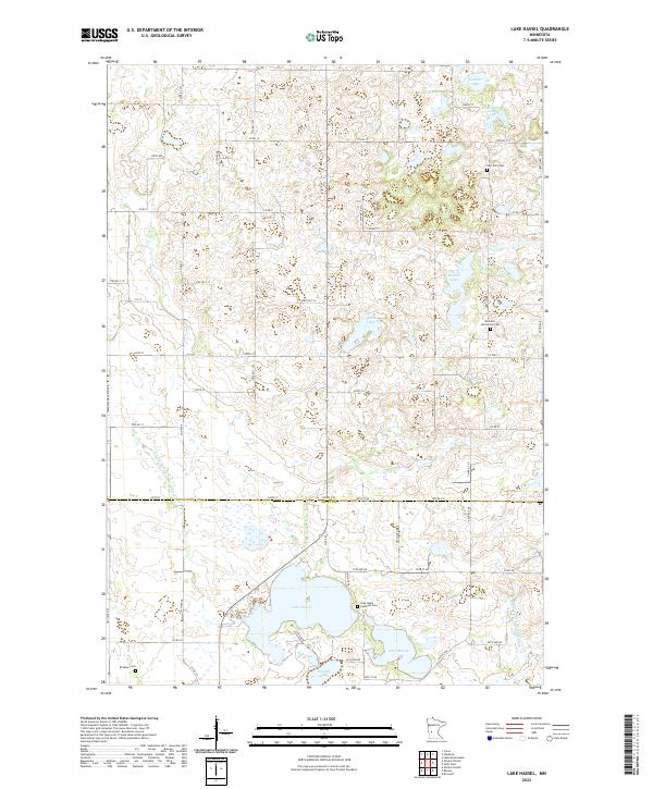 US Topo 7.5-minute map for Lake Hassel MN