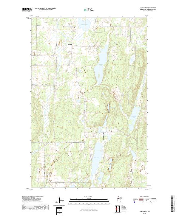 US Topo 7.5-minute map for Lake Hattie MN