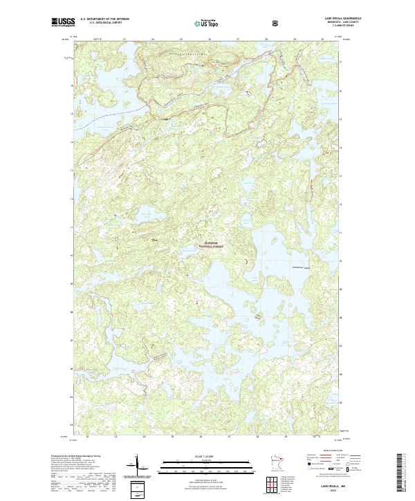 US Topo 7.5-minute map for Lake Insula MN