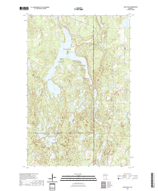 US Topo 7.5-minute map for Lake Itasca MN
