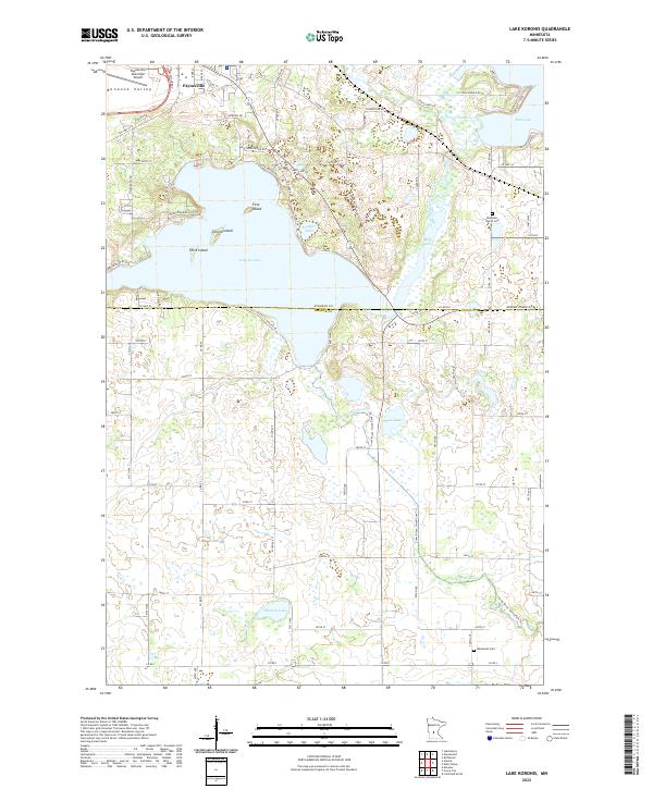 US Topo 7.5-minute map for Lake Koronis MN