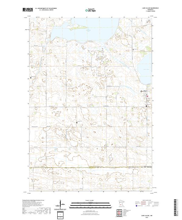 US Topo 7.5-minute map for Lake Lillian MN
