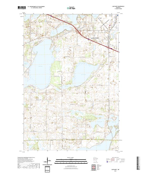 US Topo 7.5-minute map for Lake Mary MN
