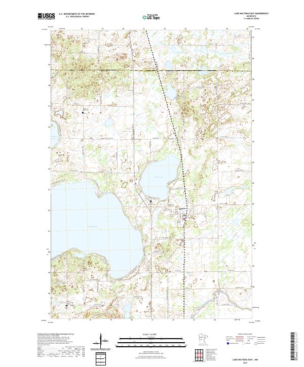 US Topo 7.5-minute map for Lake Miltona East MN