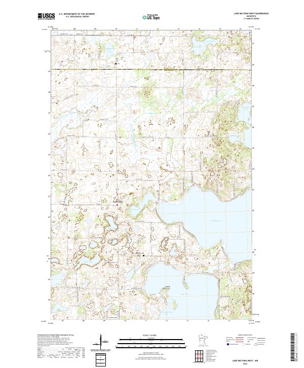 US Topo 7.5-minute map for Lake Miltona West MN
