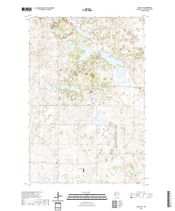 US Topo 7.5-minute map for Lake Olaf MN
