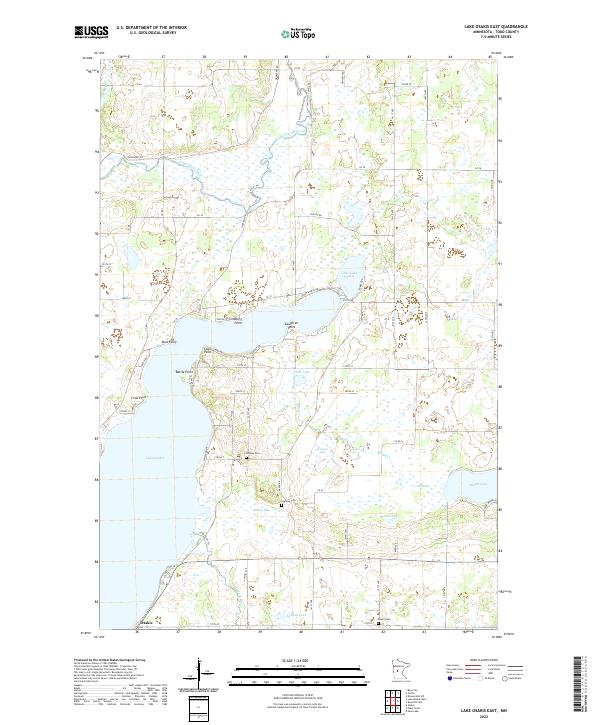US Topo 7.5-minute map for Lake Osakis East MN