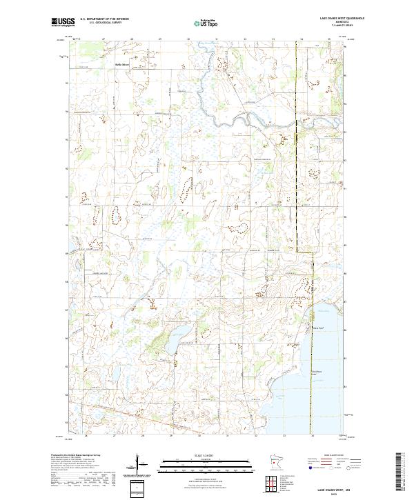 US Topo 7.5-minute map for Lake Osakis West MN