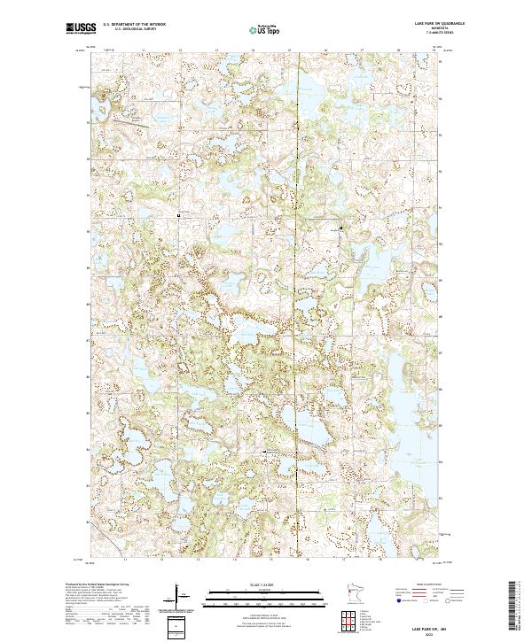 US Topo 7.5-minute map for Lake Park SW MN