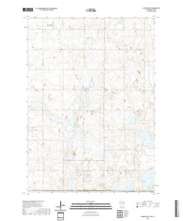 US Topo 7.5-minute map for Lakefield SW MNIA