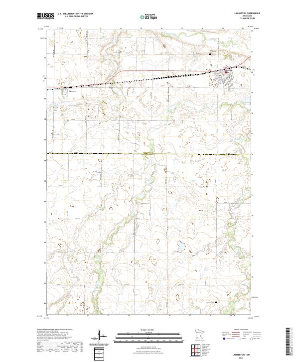 US Topo 7.5-minute map for Lamberton MN